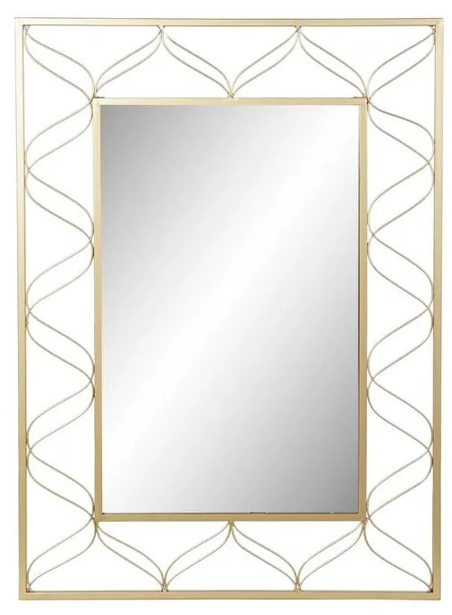Τοίχο καθρέφτη DKD Home Decor Χρυσό 70,5 x 2 x 98 cm