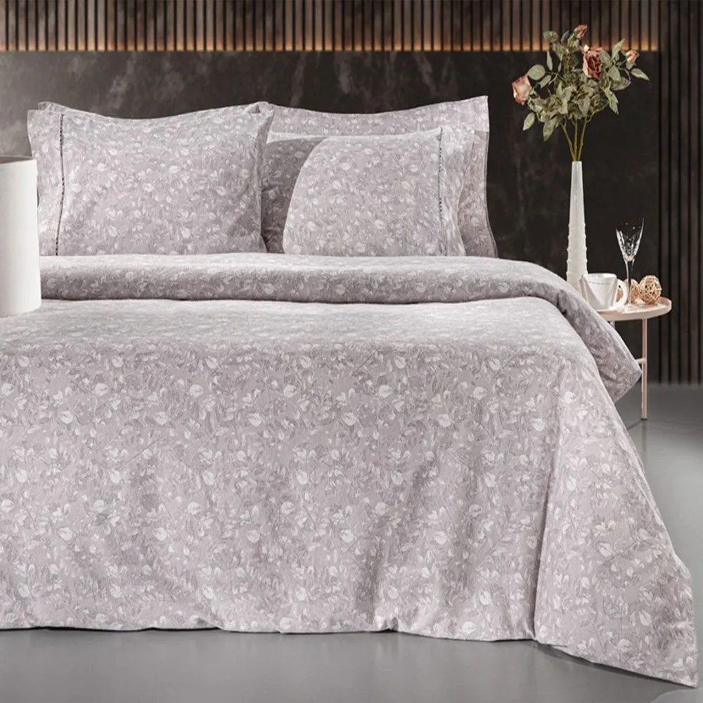 Παπλωματοθήκη Eloide Flannel (Σετ 3τμχ) Melanze Guy Laroche Υπέρδιπλo 225x245cm 100% Cotton Flannel