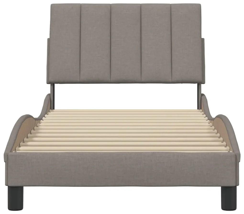 vidaXL Σκελετός Κρεβατιού Χωρίς Στρώμα Taupe 80x200 εκ. Υφασμάτινο