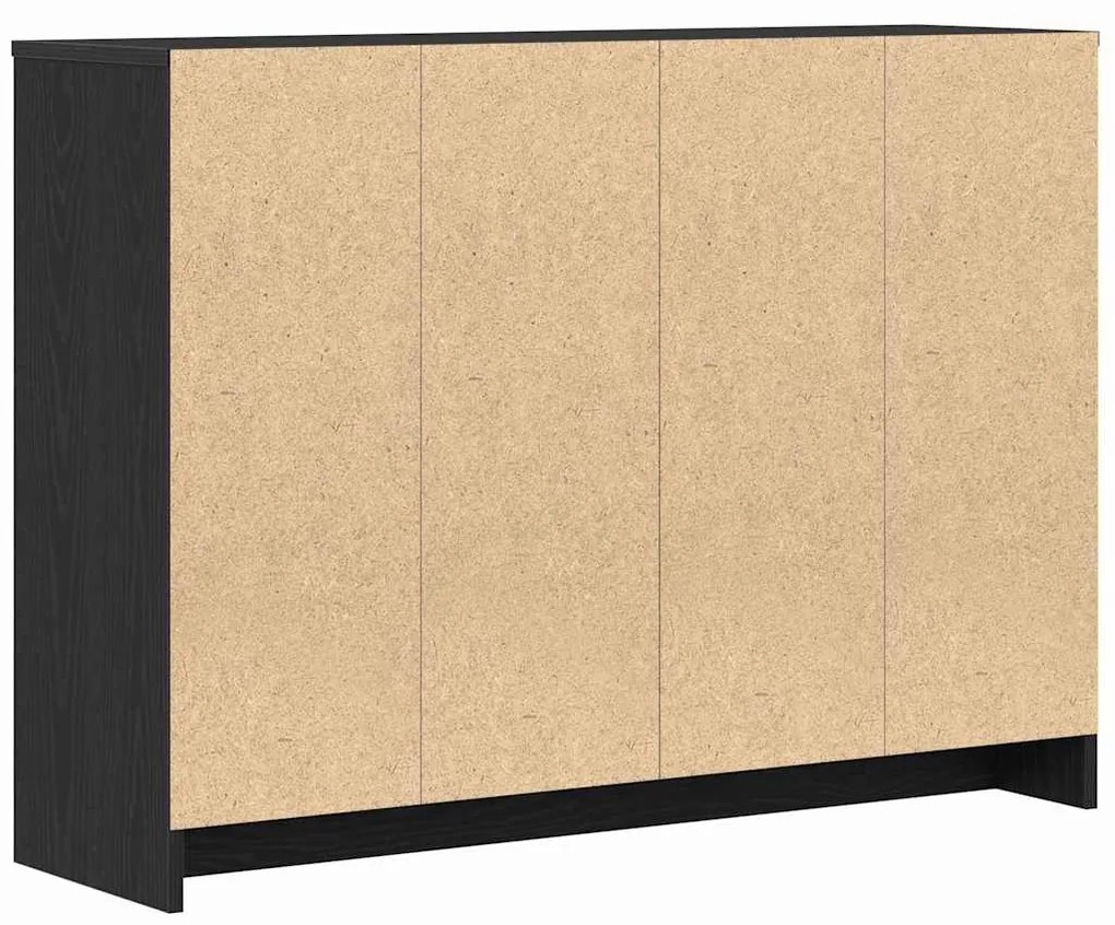 vidaXL Πλαϊνό γραφείο Μαύρο 102 x 29.5 x 75 εκ Επεξεργασμένο ξύλο