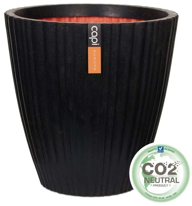 Supergreens Γλάστρα PVC Mαύρη CE 55x55x54 εκ.