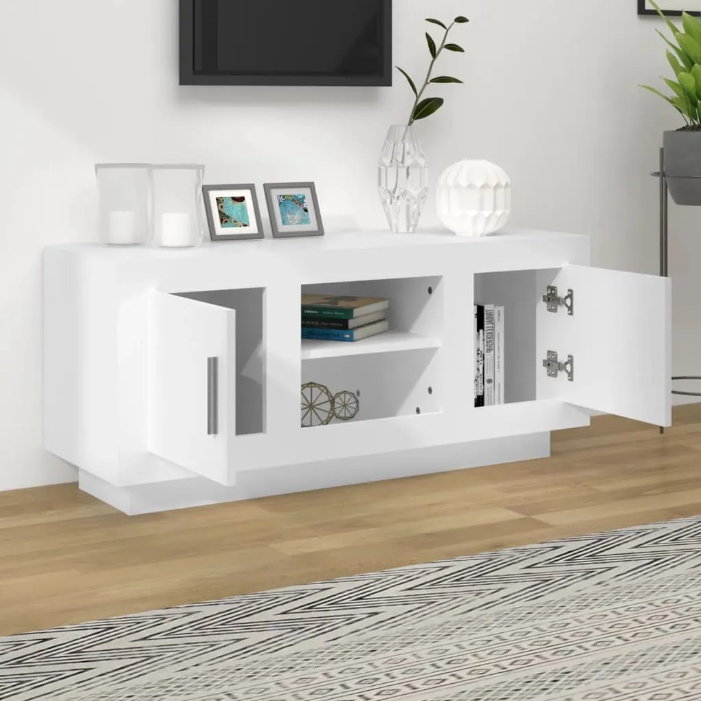 vidaXL Έπιπλο Τηλεόρασης Λευκό 102x35x45 εκ. από Επεξεργασμένο Ξύλο