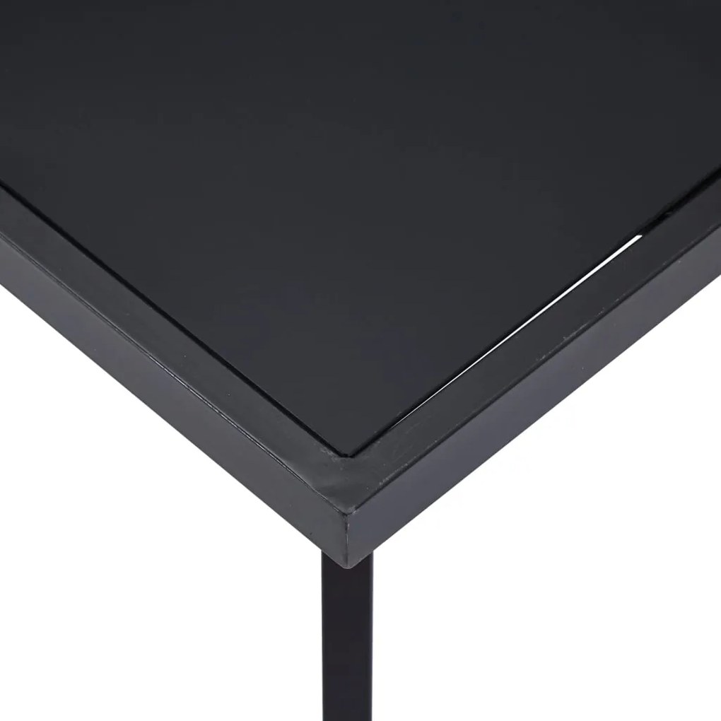 vidaXL Τραπεζαρία Μαύρη 160 x 80 x 75 εκ. από Ψημένο Γυαλί
