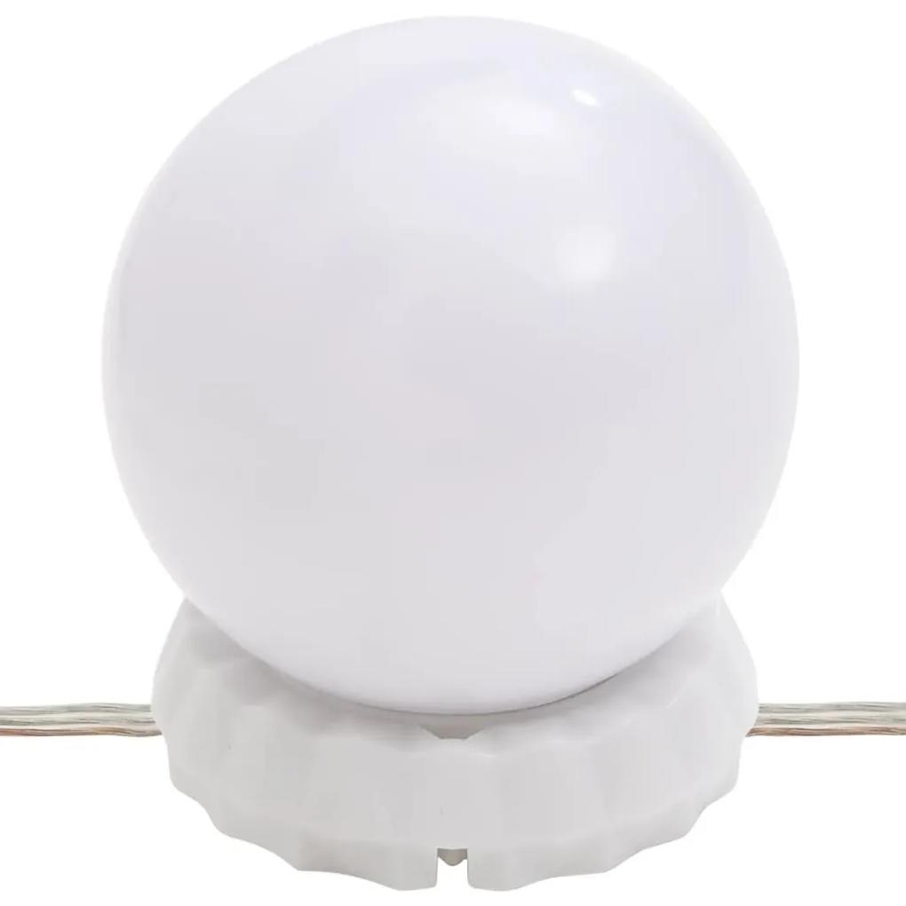 Μπουντουάρ Σετ με LED Λευκό από Επεξεργασμένο Ξύλο - Λευκό