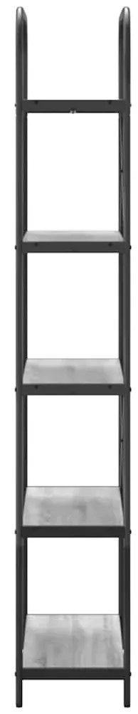 vidaXL Ράφι Βιβλίων Γκρίζο Σονομα 80 x 30 x 183 εκ Επεξεργασμένο ξύλο