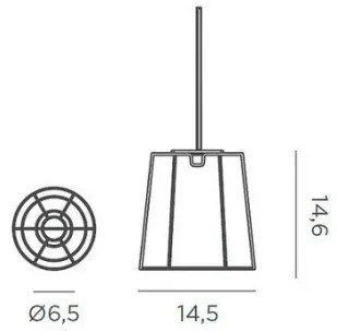 Κρεμαστό Φωτιστικό Οροφής LED 3W IP44 3000K Mini Conta New Garden-LUMMCH015KXWNW-Μπεζ LUMMCH015KXWNW
