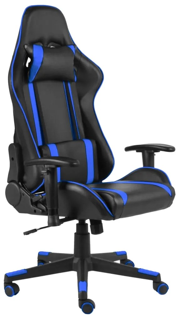 Καρέκλα Gaming Περιστρεφόμενη Μπλε από PVC