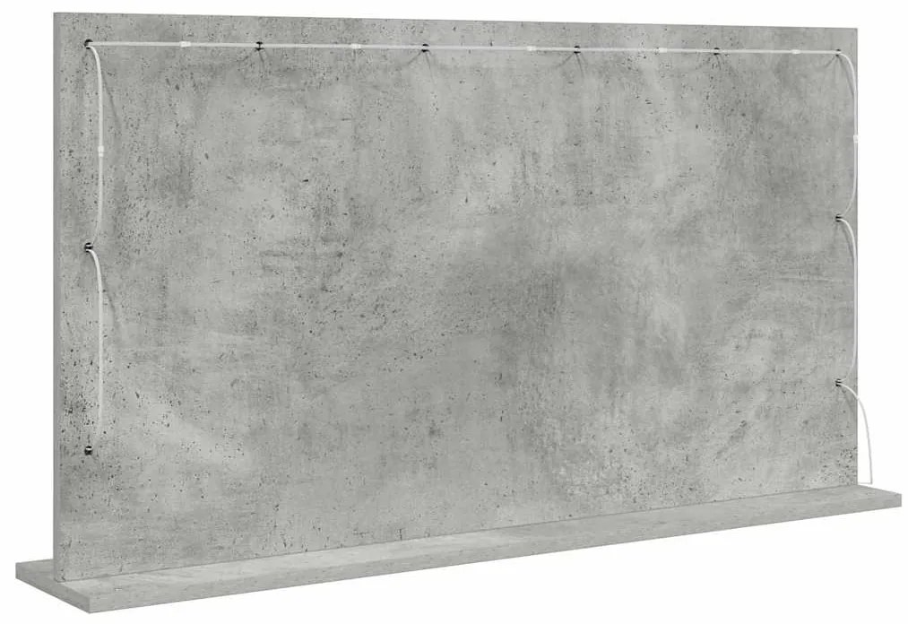 vidaXL Καθρέφτης τουαλέτας Σκυρόδεμα Γκρι 100 x 55 x 18 εκ.