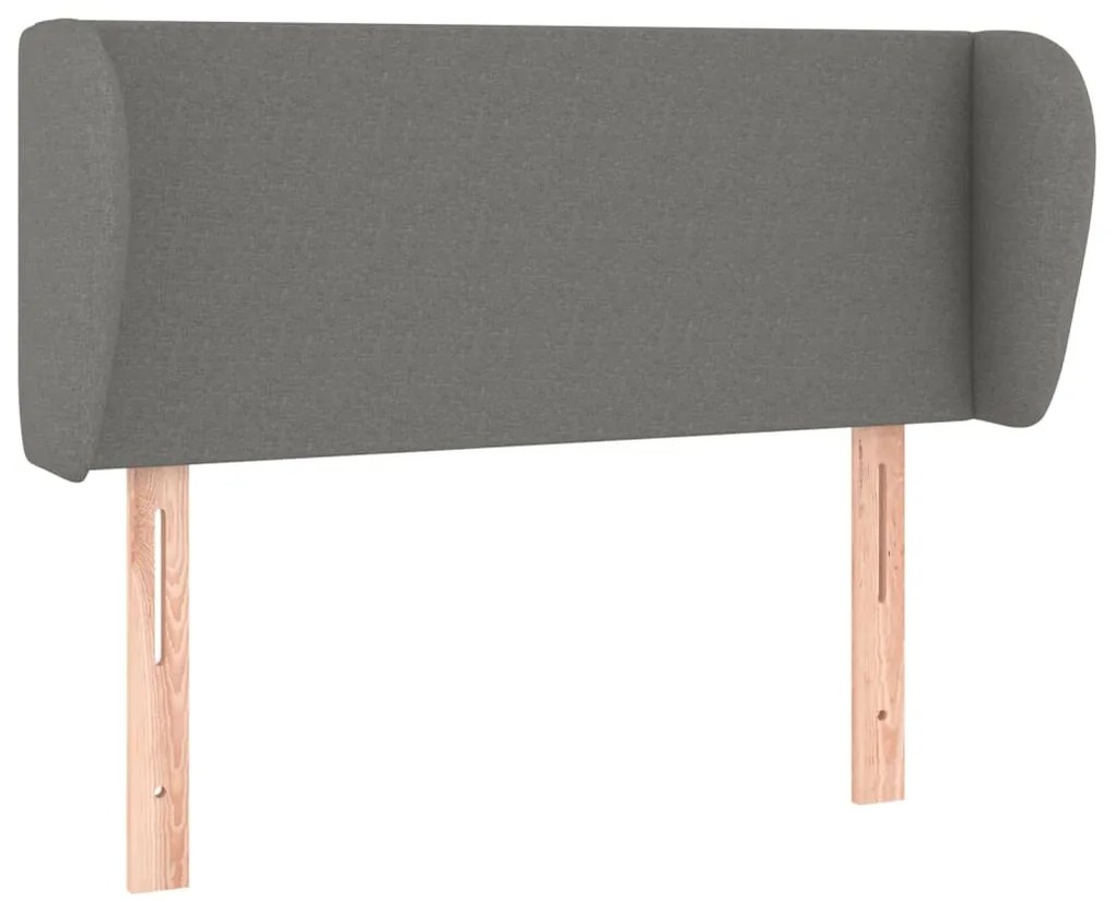 vidaXL Κεφαλάρι με Πτερύγια Σκούρο Γκρι 103x23x78/88 εκ. Υφασμάτινο