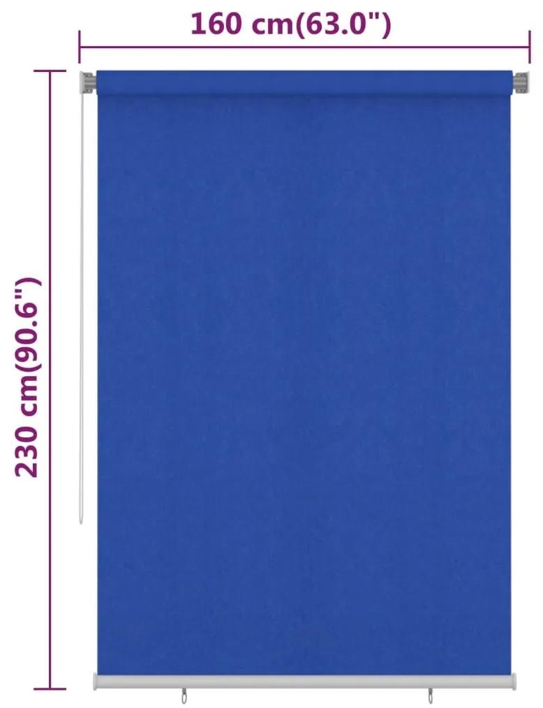 Στόρι Σκίασης Ρόλερ Εξωτερικού Χώρου Μπλε 160 x 230 εκ. HDPE - Μπλε