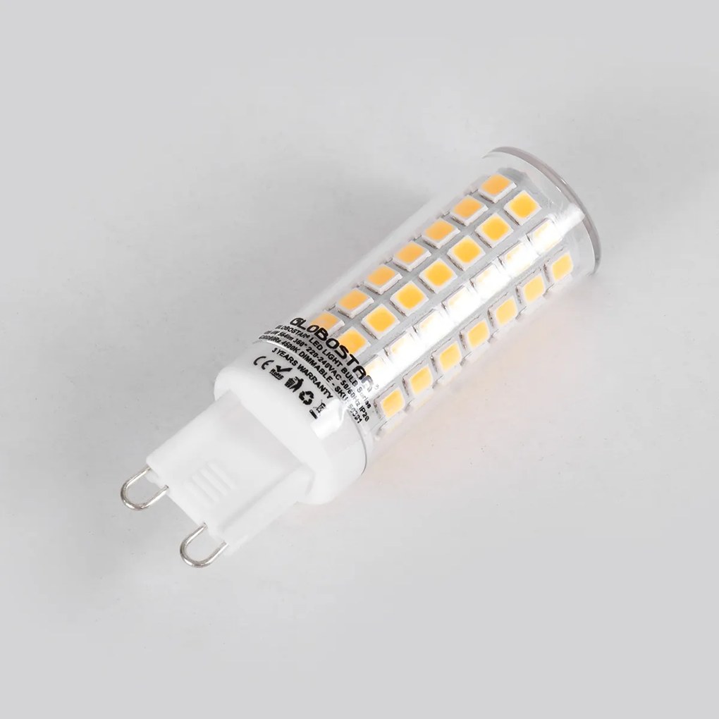 GloboStar 60392 Λάμπα LED G9 4W 544lm 360° AC 220-240V IP20 Φ1.86 x Υ6.3cm Θερμό Λευκό 2700K Dimmable - 3 Years Warranty - 60392