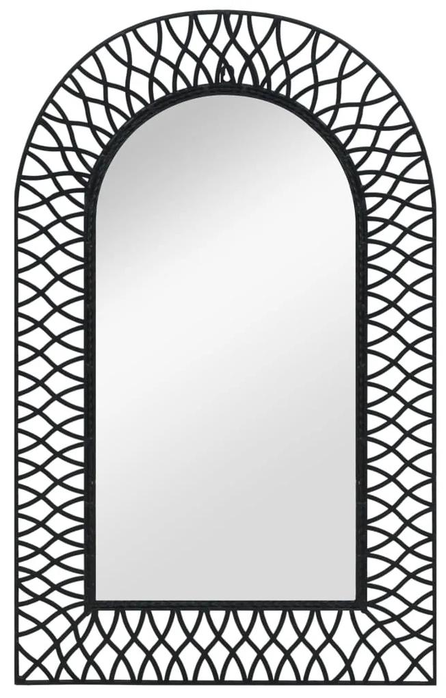 Καθρέφτης Τοίχου Καμπυλωτός Μαύρος 50 x 80 εκ.