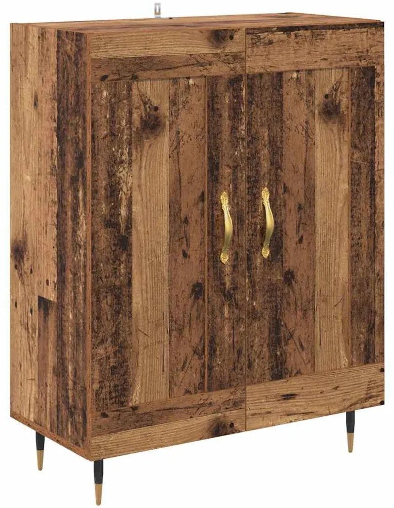 vidaXL Highboard Επιτοίχιο 2 pcs Παλιό ξύλο 69,5 x 34 x 180 εκ.