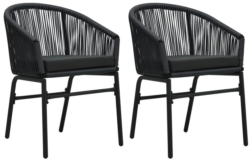 vidaXL Σετ Τραπεζαρίας Κήπου 3 Τεμαχίων Μαύρο