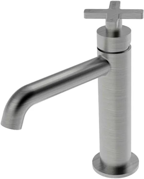 Μπαταρία νιπτήρα με βαλβίδα Εlle Cross La Torre-brushed-chrome