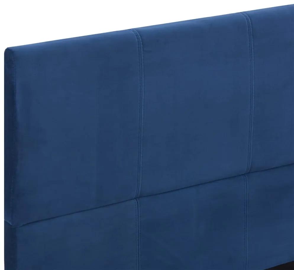 vidaXL Πλαίσιο Κρεβατιού Μπλε 140 x 200 εκ. Υφασμάτινο
