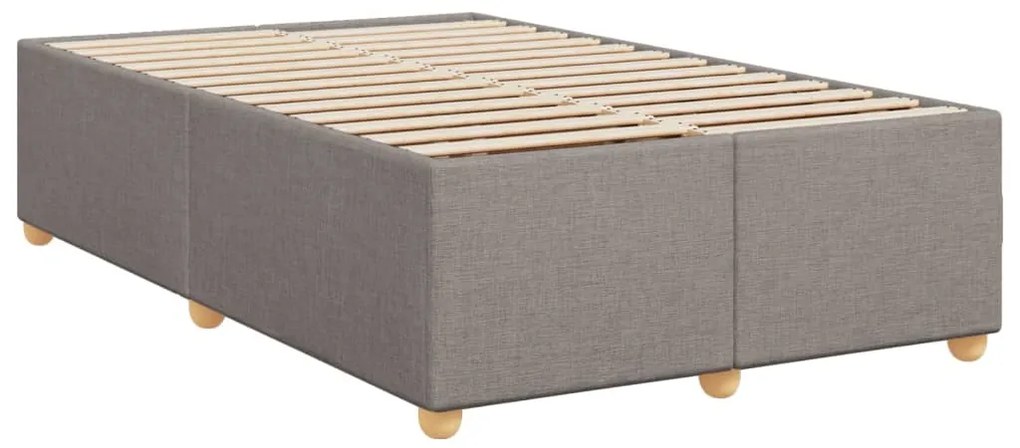 vidaXL Κρεβάτι Boxspring με Στρώμα Taupe 120x200 εκ. Υφασμάτινο