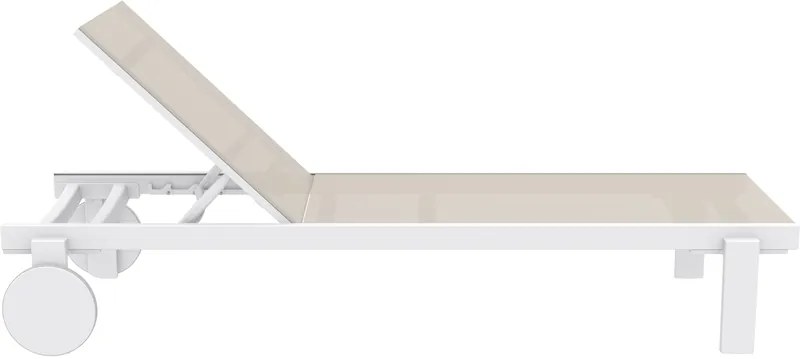 CASABLANCA ΞΑΠΛΩΣΤΡΑ WHITE/TAUPE ΑΛΟΥΜ-ΠΟΛ/ΝΙΟΥ 74X190X31εκ.