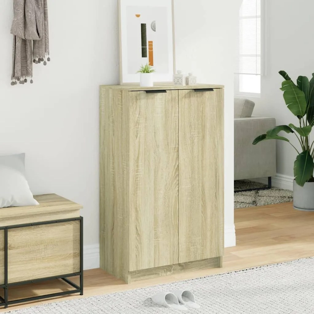vidaXL Παπουτσοθήκη Sonoma Δρυς 59x35x100 εκ. από Επεξεργασμένο Ξύλο