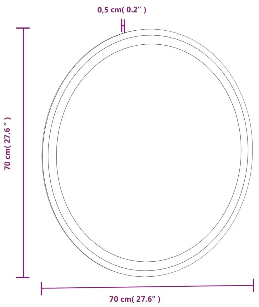 ΚΑΘΡΕΦΤΗΣ ΜΠΑΝΙΟΥ LED ΣΤΡΟΓΓΥΛΟΣ 70 ΕΚ. 353280