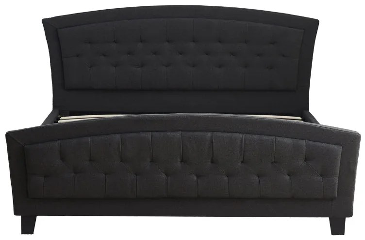 Κρεβάτι Camaro pakoworld ύφασμα σε ανθρακί απόχρωση160x200εκ
