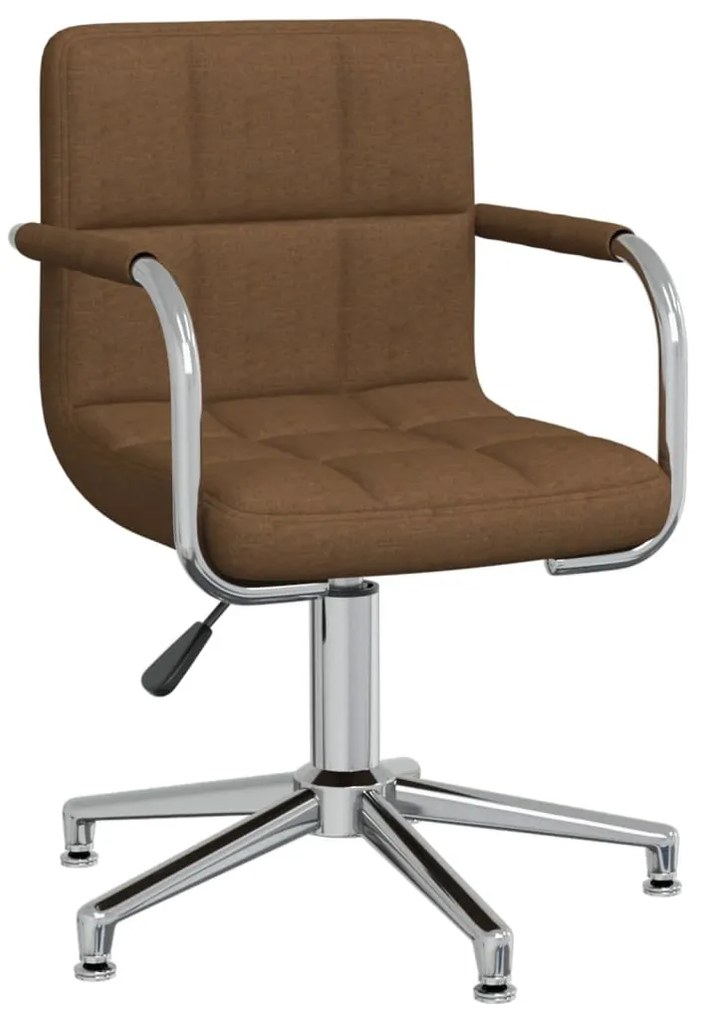 vidaXL Καρέκλα Γραφείου Περιστρεφόμενη Καφέ Υφασμάτινη