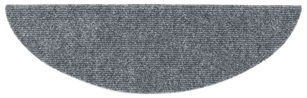 vidaXL Πατάκια Σκαλιών Αυτοκόλλητα 20 τεμ. Ανοιχτό Γκρι Ημίκυκλα 56x17x3 εκ.