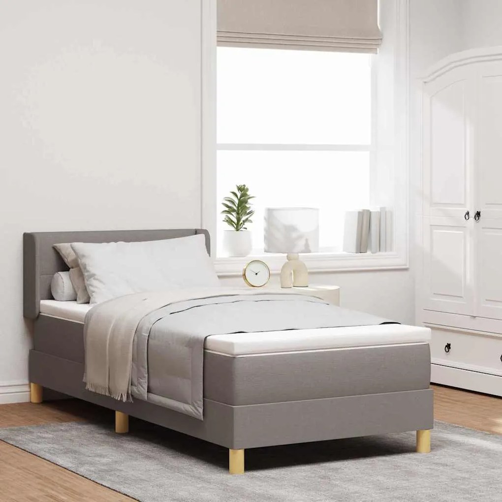 vidaXL Κρεβάτι Box Spring με στρώμα ταπέτο, 80 x 200 εκ., ύφασμα
