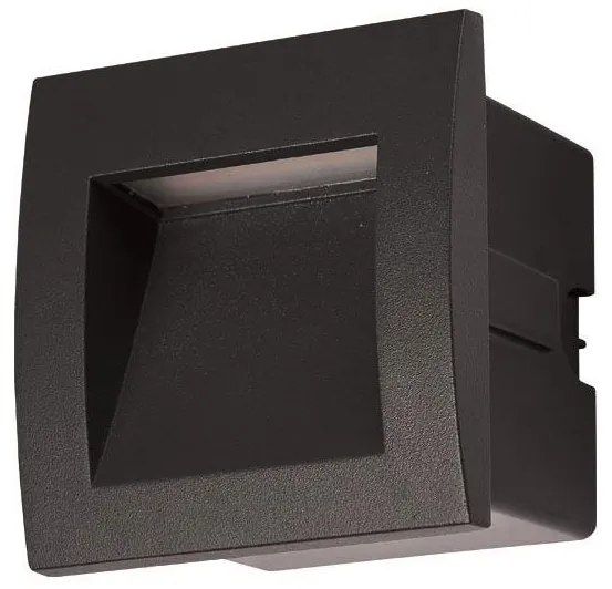 Απλίκα LED Εξωτερικού Χώρου Χωνευτή Eurolamp 145-52500 Black