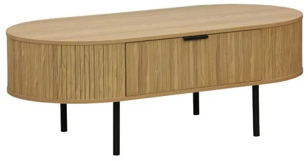 Τραπέζι Σαλονιού Scandi MDF Φυσικό με Μεταλλικά Πόδια 118x60x44εκ 260-000008 Pakoworld-260-000008-Μπεζ 260-000008