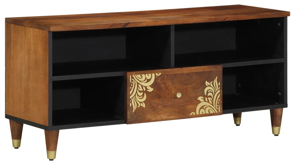 vidaXL Ντουλάπα τηλεόρασης 100x33x46 εκ. Μασίφ ξύλο μάνγκο