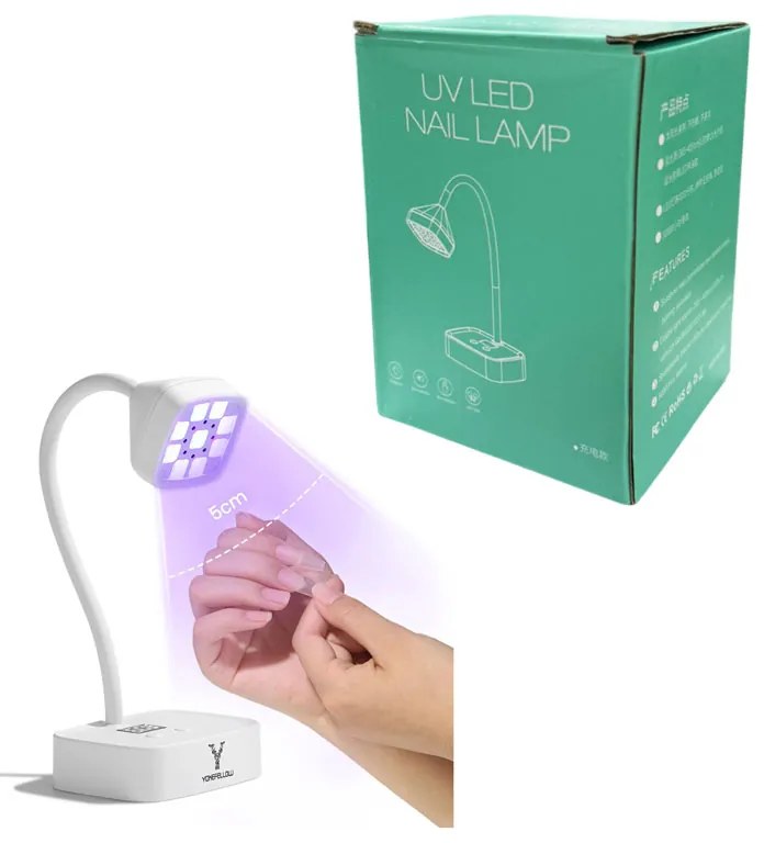 Mini Led Φορητή Λάμπα Πολυμερισμού με Οθόνη &amp; Αισθητήρα 27W LCH-019 - Mini desk LED UV lamp