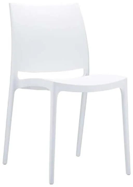 Καρέκλα Στοιβαζόμενη MAYA Λευκό PP 44x50x81cm