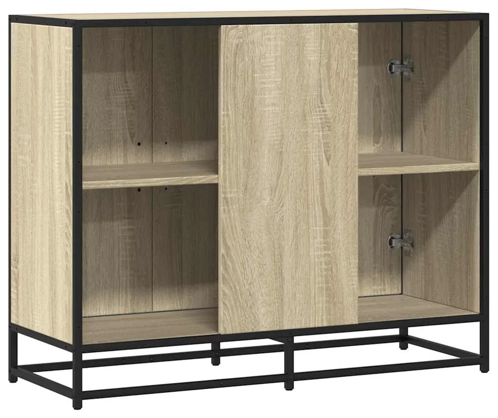 Sideboard Sonoma Oak 94x35x76 cm Κατασκευασμένο ξύλο - Καφέ