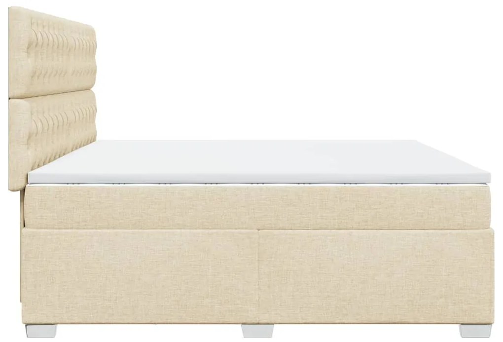 ΚΡΕΒΑΤΙ BOXSPRING ΜΕ ΣΤΡΩΜΑ ΚΡΕΜ 200X200 ΕΚ. ΥΦΑΣΜΑΤΙΝΟ 3290607