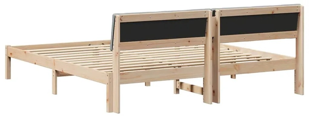 vidaXL Σκελετός Κρεβατιού Καφέ και ανοιχτό γκρι 200 x 200 cm