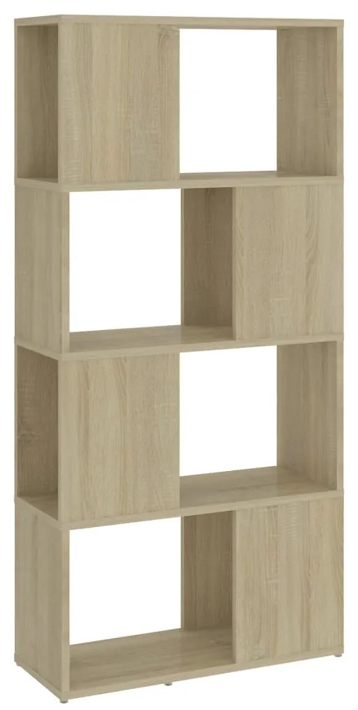 vidaXL Βιβλιοθήκη/Διαχωριστικό Χώρου Sonoma Δρυς 60x24x124,5εκ Μοριοσ.