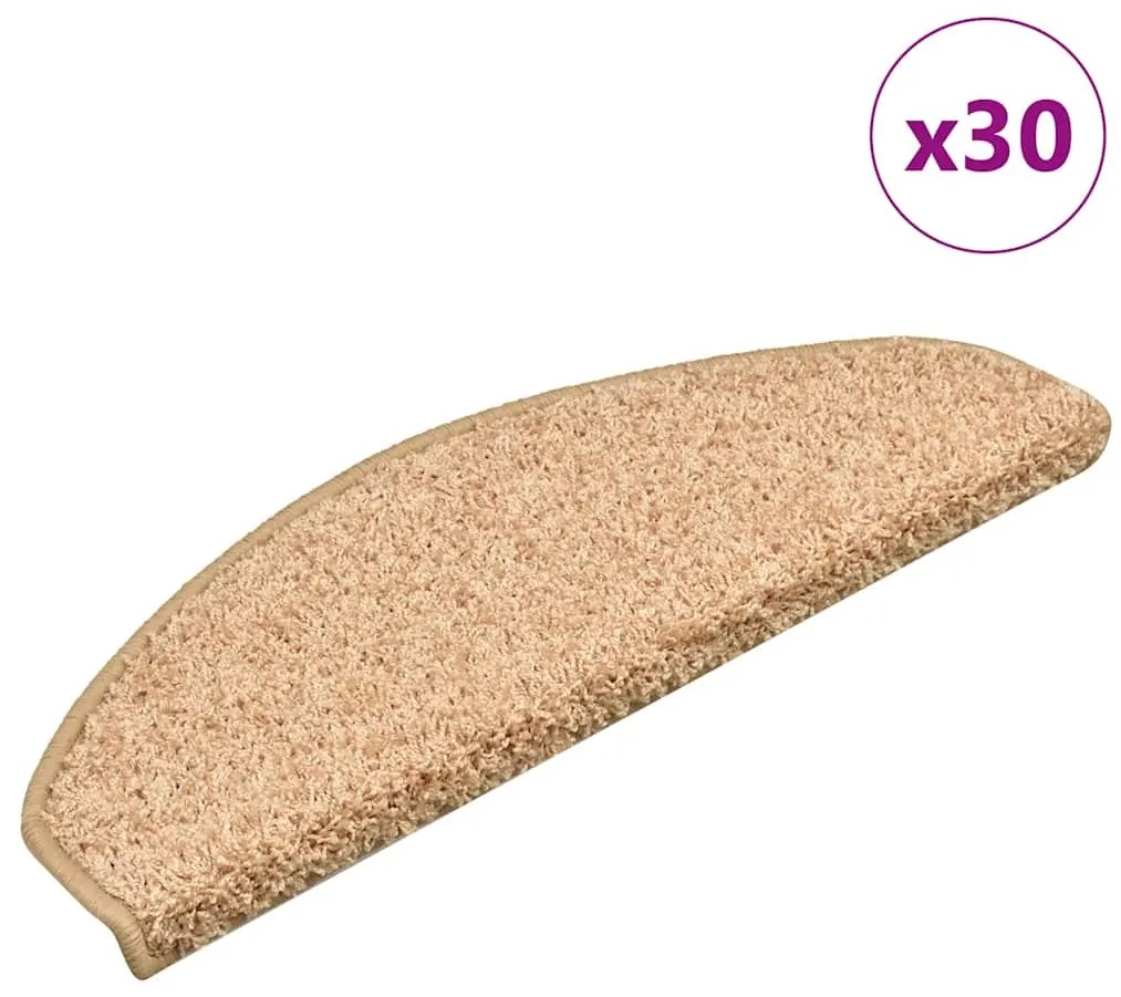 Πατάκια Σκαλιών 30 τεμ. Χρυσά Ημίστρογγυλά Μεγάλα 65x21x4 εκ.