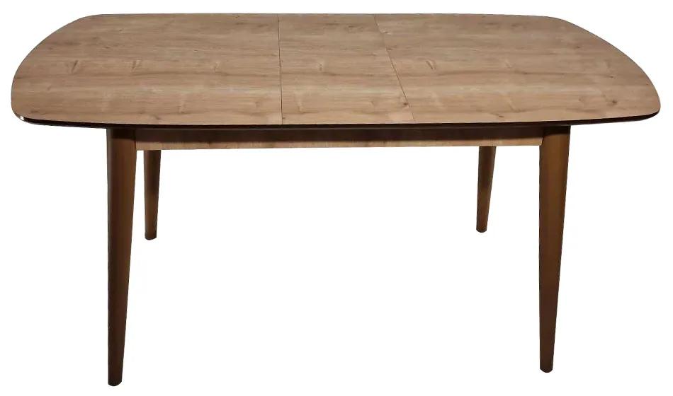Artekko Retro OAK Τραπέζι Επεκτεινόμενο MDF με Ξύλινα Πόδια Ανοιχτό Καφέ (130+30x80x77)cm