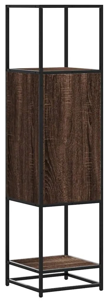 Highboard καφέ δρυς Κατασκευασμένο ξύλο και μέταλλο - καφέ δρυς