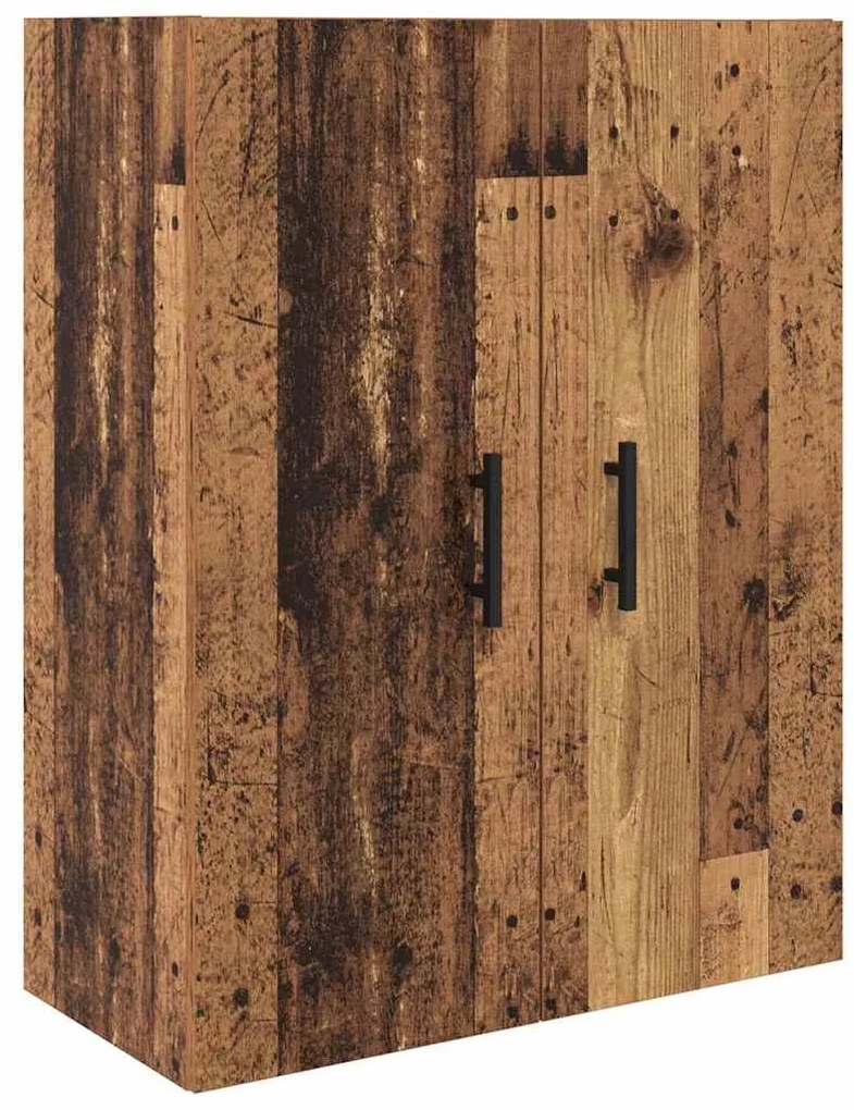 vidaXL Highboard με συρτάρι 2 pcs Παλιό Ξύλο Σύνθετο Ξύλο και Γυαλί