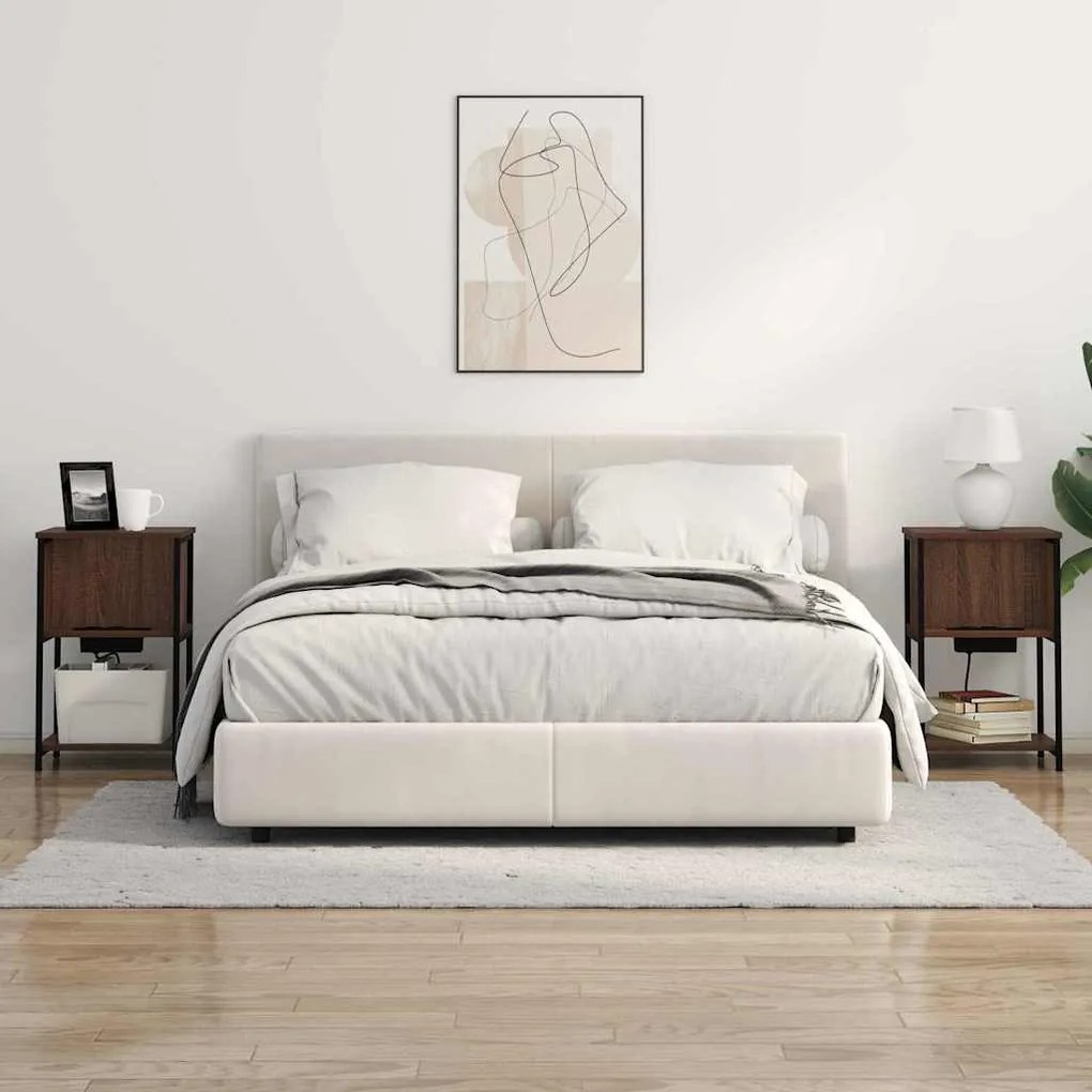 vidaXL Κομοδίνο Καφέ δρυς 38 x 31 x 61 εκ Επεξεργασμένο ξύλο