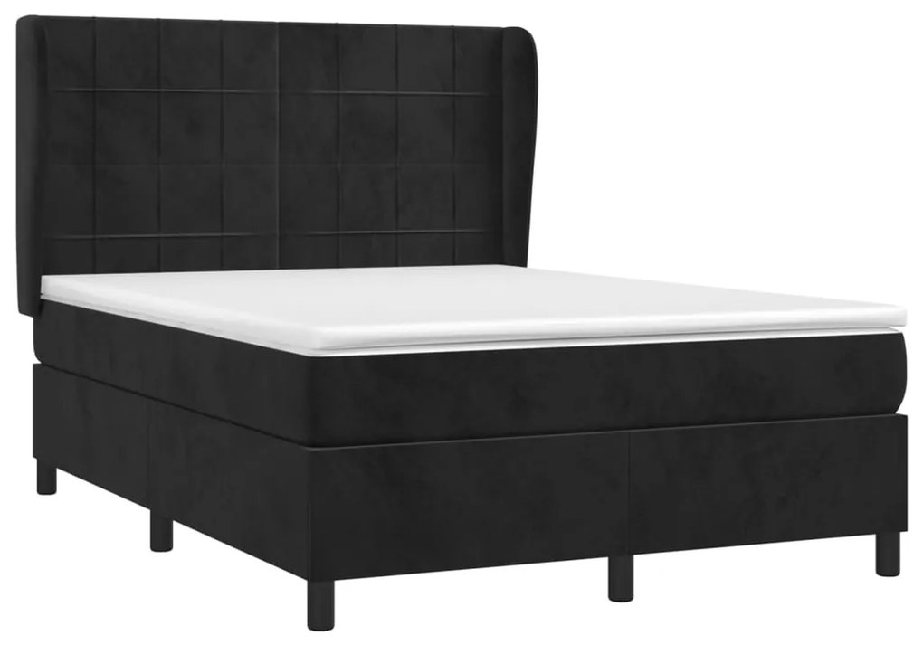 ΚΡΕΒΑΤΙ BOXSPRING ΜΕ ΣΤΡΩΜΑ ΜΑΥΡΟ 140X200 ΕΚ. ΒΕΛΟΥΔΙΝΟ 3129215