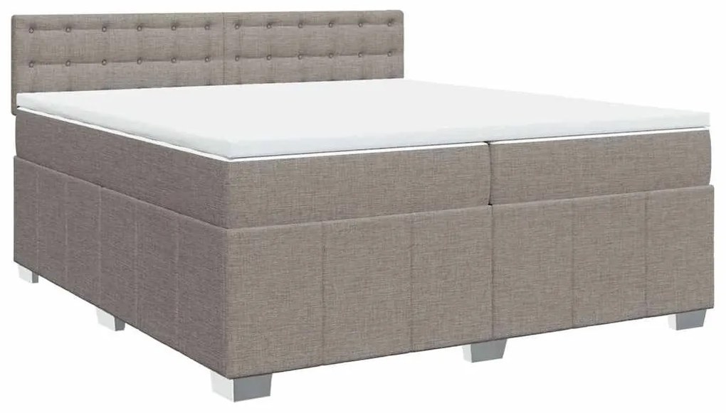 ΚΡΕΒΑΤΙ BOXSPRING ΜΕ ΣΤΡΩΜΑ TAUPE 200X200 ΕΚ. ΥΦΑΣΜΑΤΙΝΟ 3287193