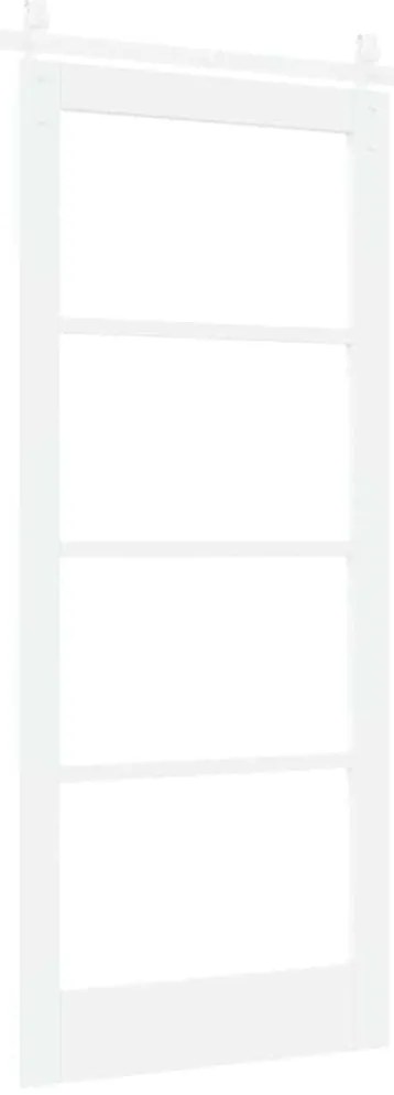 vidaXL Συρόμενη Πόρτα Λευκό 86 x 198.5 cm Μασίφ ξύλο πεύκου