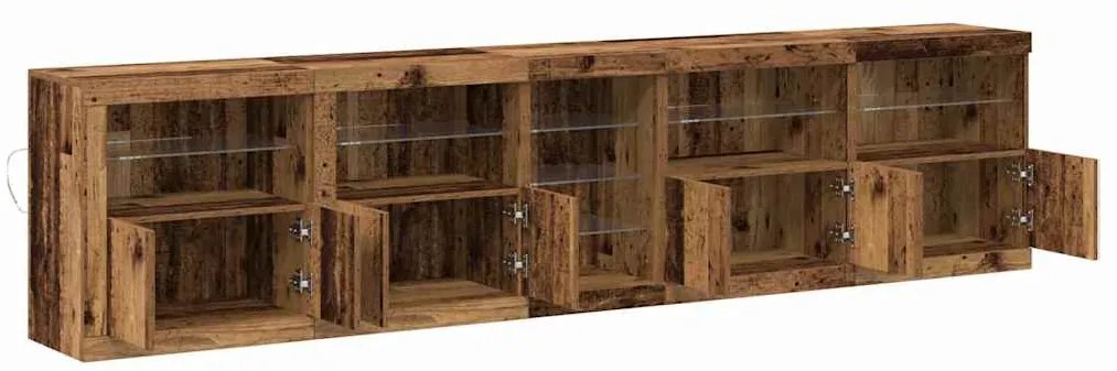 vidaXL Πλαϊνό γραφείο Παλαιό ξύλο 283 x 37 x 67 εκ Επεξεργασμένο ξύλο