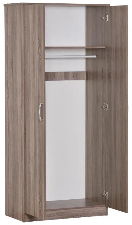Ντουλάπα ρούχων δίφυλλη Zelia σε sonoma-oak απόχρωση 79x42x180εκ 79x42x180 εκ.