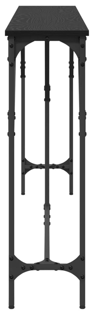 vidaXL Τραπέζι Κονσόλας Μαύρης Δρυός 180x23x75 εκ. Κατασκευασμένο Ξύλο