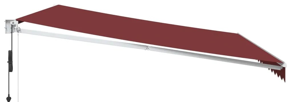 vidaXL Τέντα Πτυσσόμενη Αυτόματη Μπορντό 450x300 εκ.