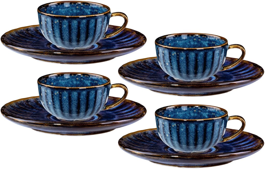 Σετ 4 Φλιτζάνια Deep Blue - 10.00Χ10.00Χ5.00cm
